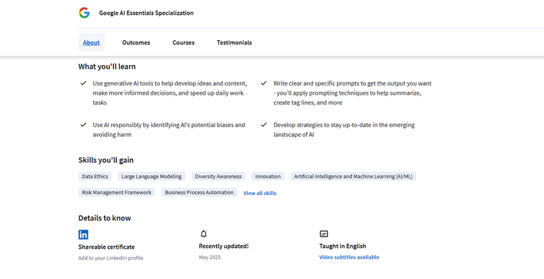 google courses on artificial intelligence