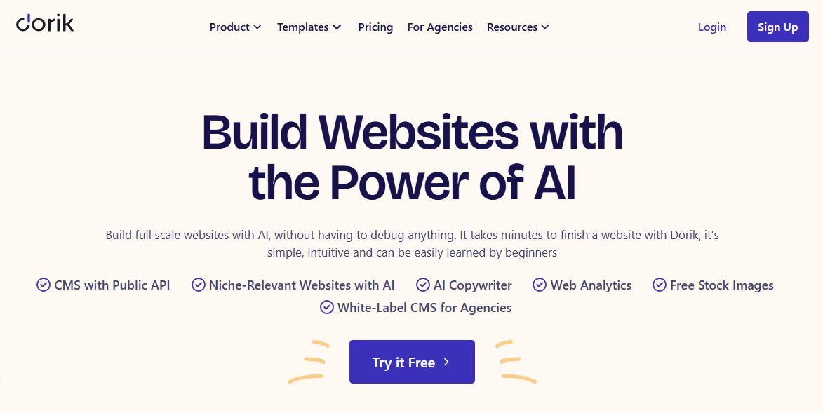 Dorik's AI Website Builder