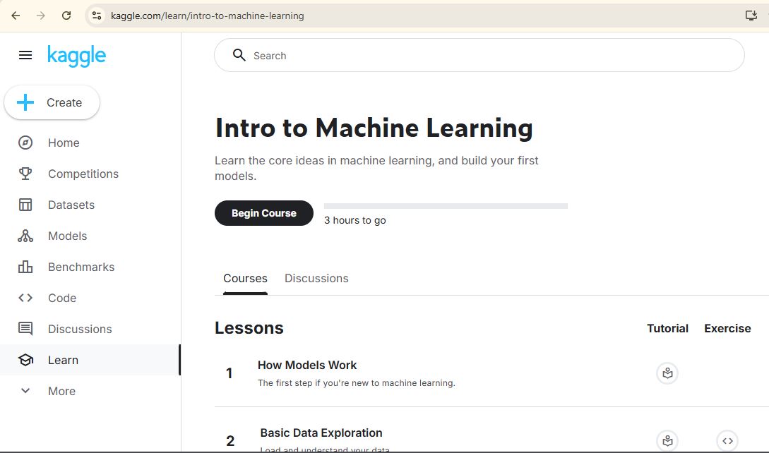 Kaggal ML course