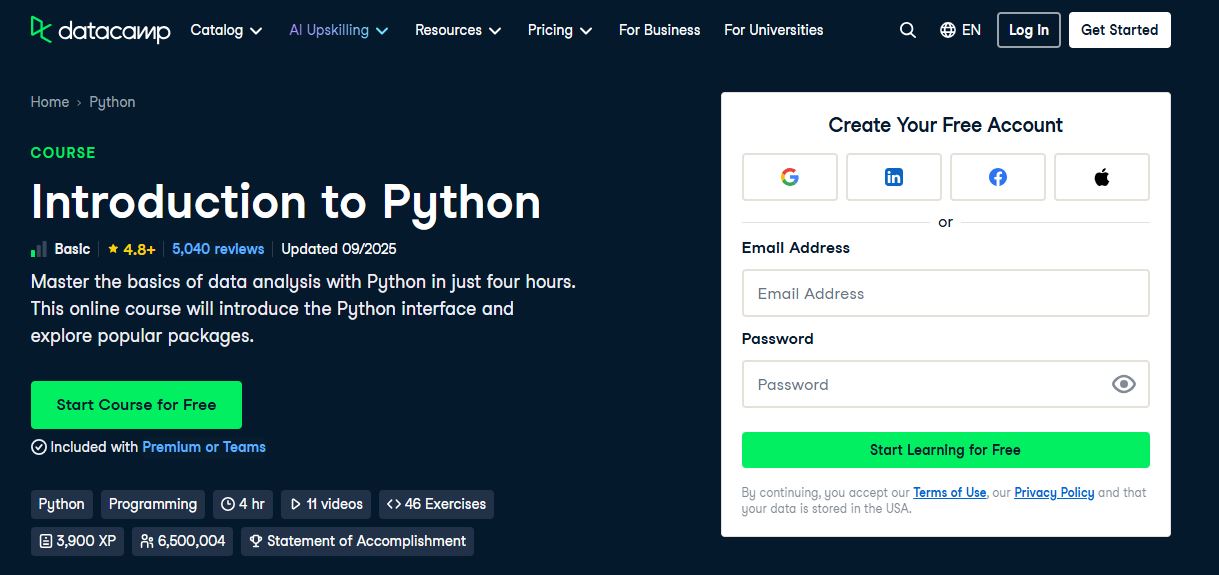 Datacamp ML course