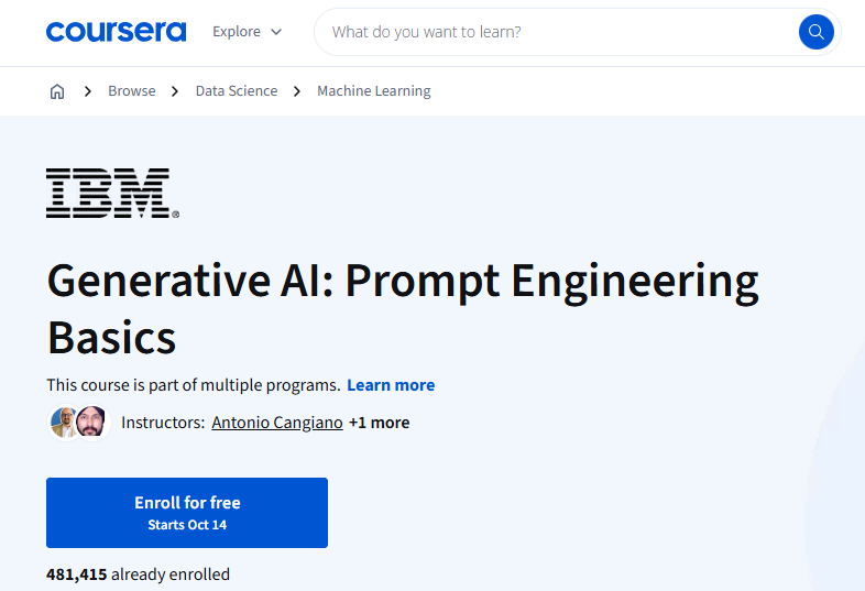 IBM coursera course