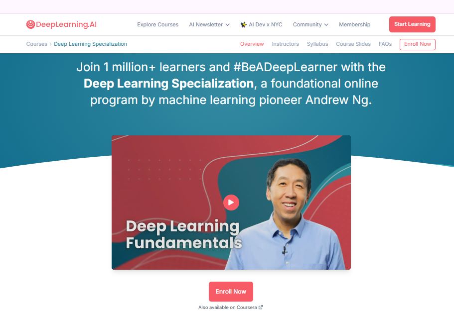 Deep learning Courses