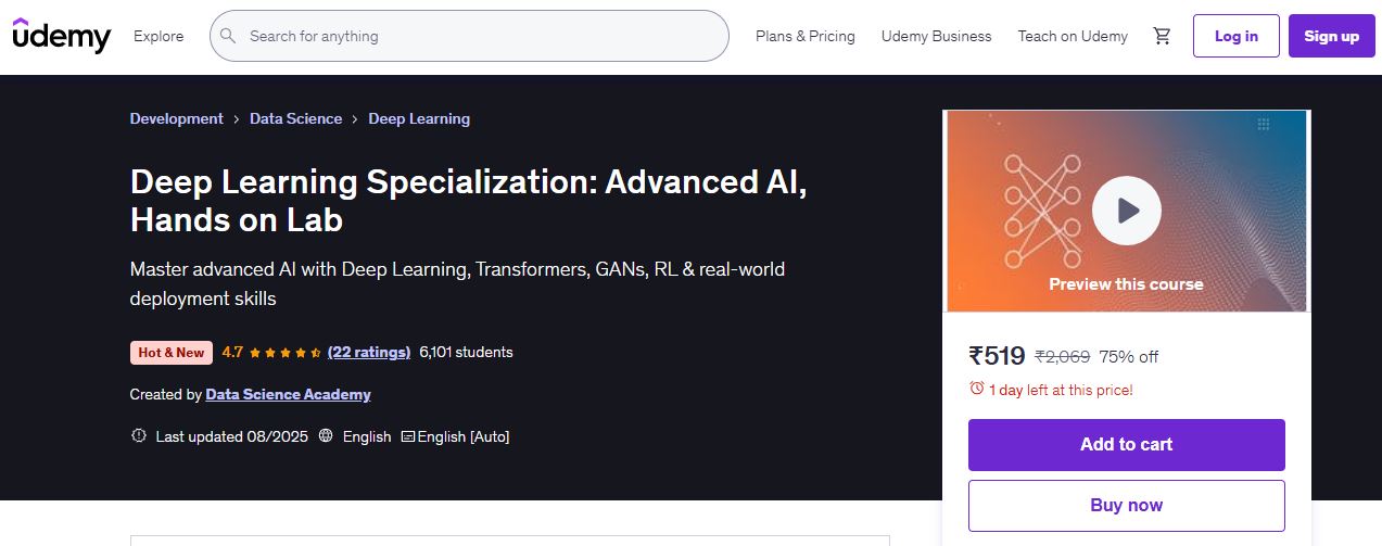 Deep learning Courses