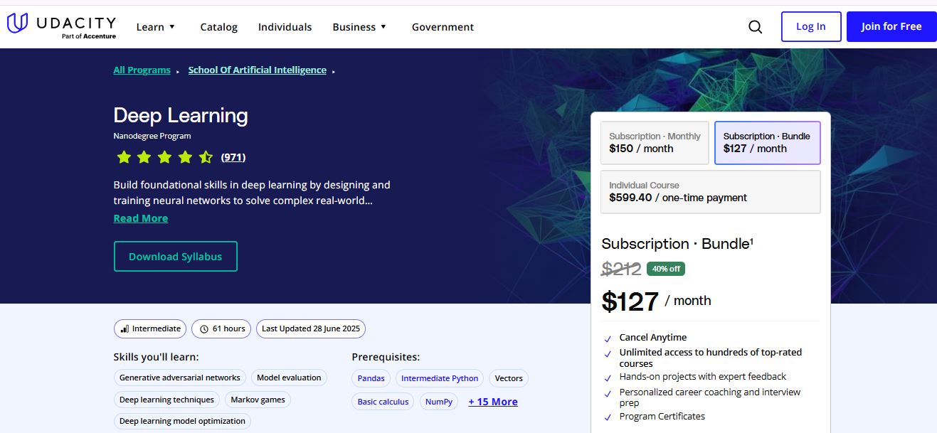 Deep learning Courses