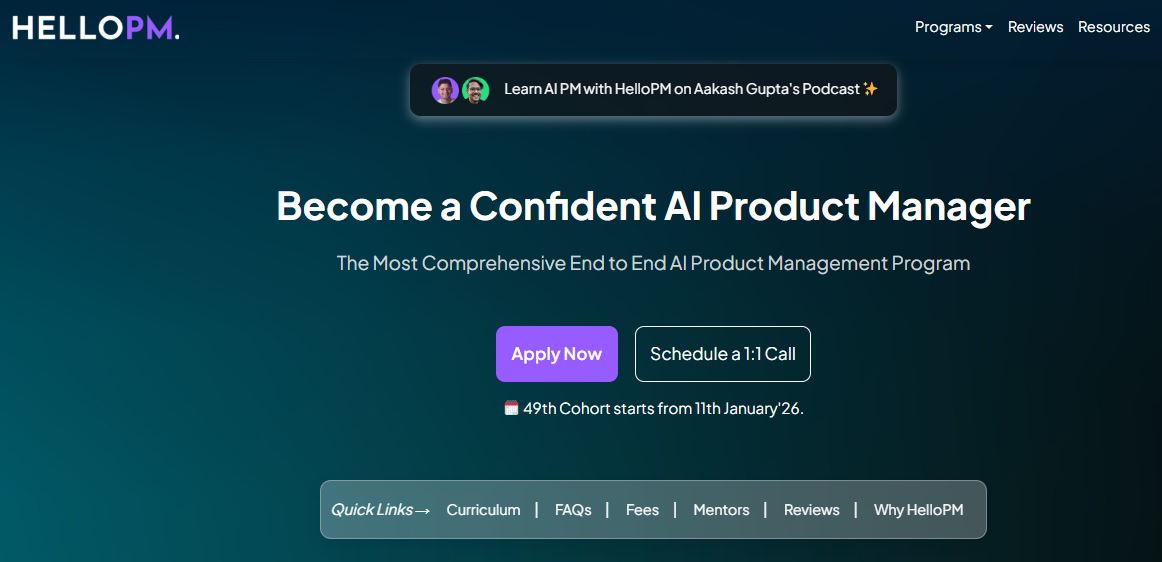 AI Product management courses Hellopm