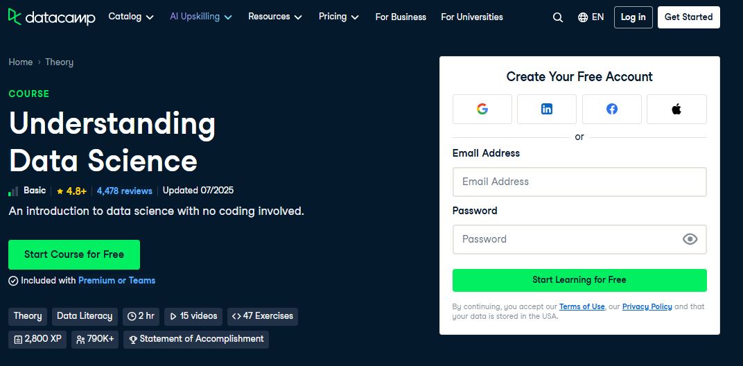 Data science course datacamp