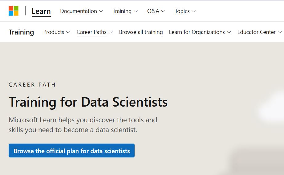 Data science course microsoft