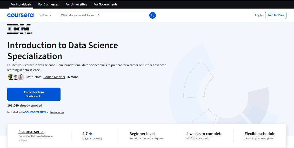 Data science course IBM