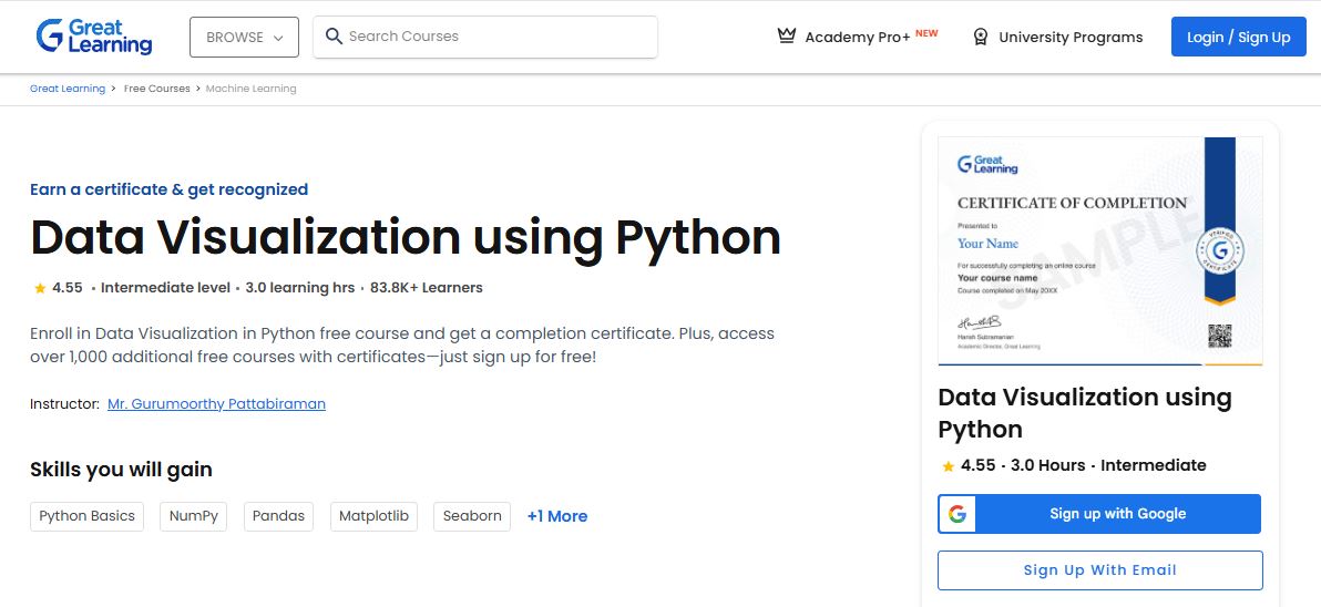 Data science course Great Learning