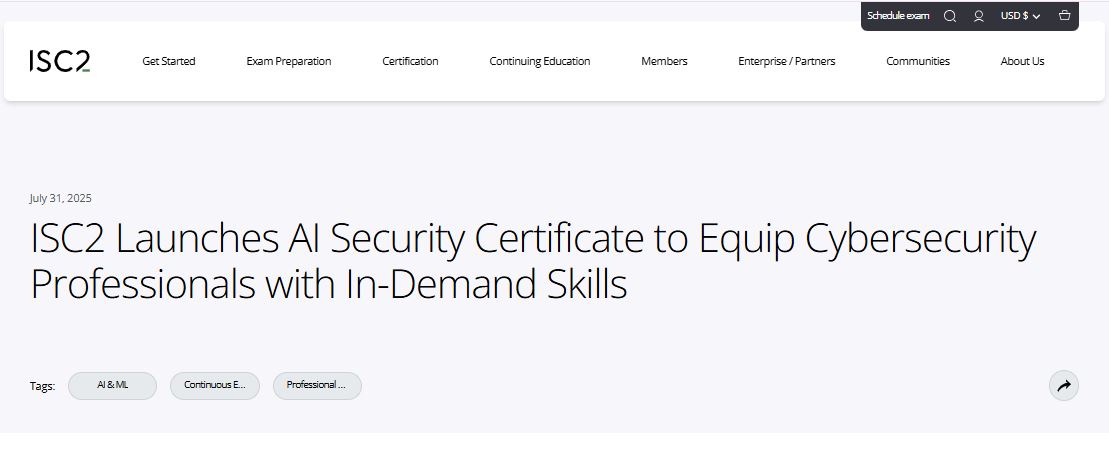 AI security certifications